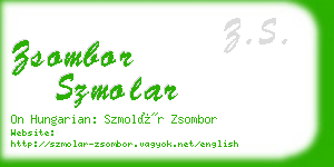 zsombor szmolar business card